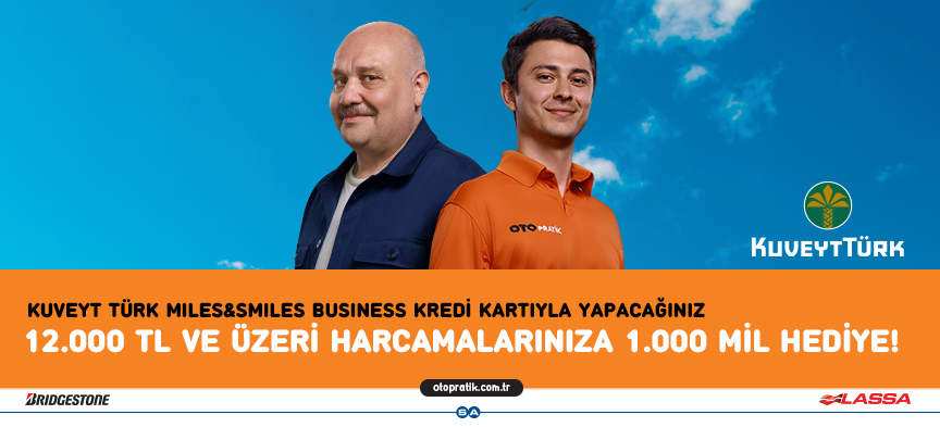Kuveyt Türk Miles&Smiles Business Kredi Kartıyla Yapacağınız 12.000 TL ve Üzeri Harcamalarınıza 1.000 Mil Hediye!